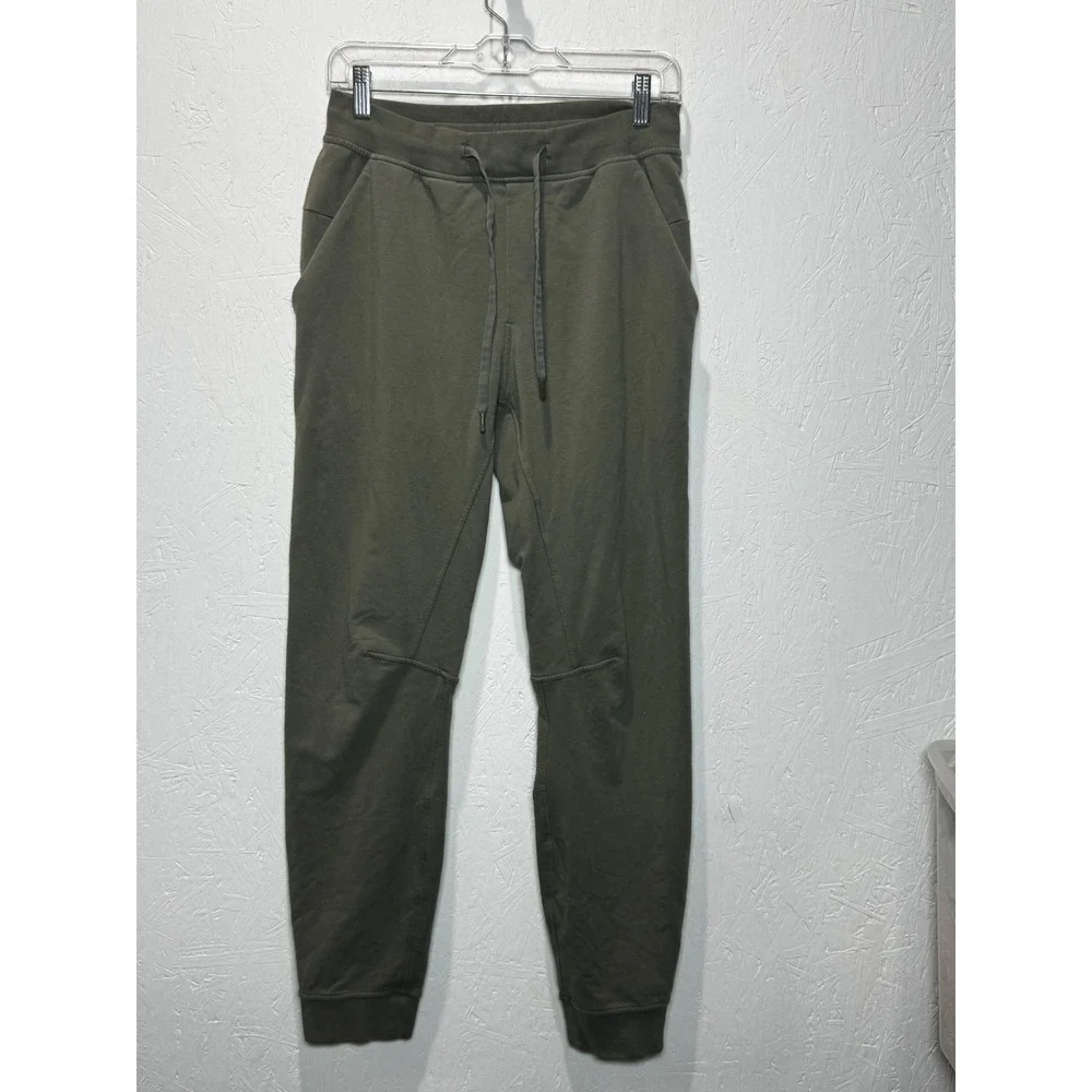 Lululemon City Sweat Jogger Mens Small Olive Green French Terry Sweatpants S - Picture 5 of 7